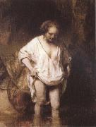 REMBRANDT Harmenszoon van Rijn Hendrickie Bathing in a Stream oil painting reproduction